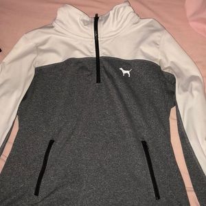 long sleeve jacket grey and white
